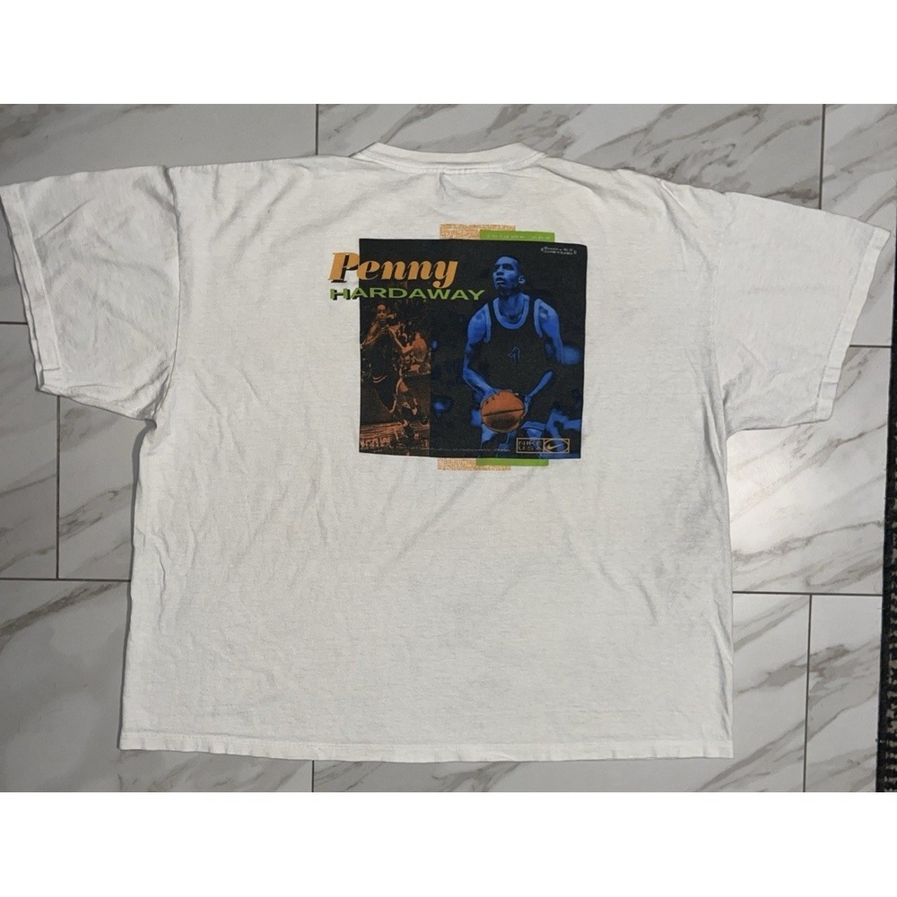 Vintage 90s Nike Penny Hardaway T-Shirt Men's XXL USA Made Double Sided 2XL
